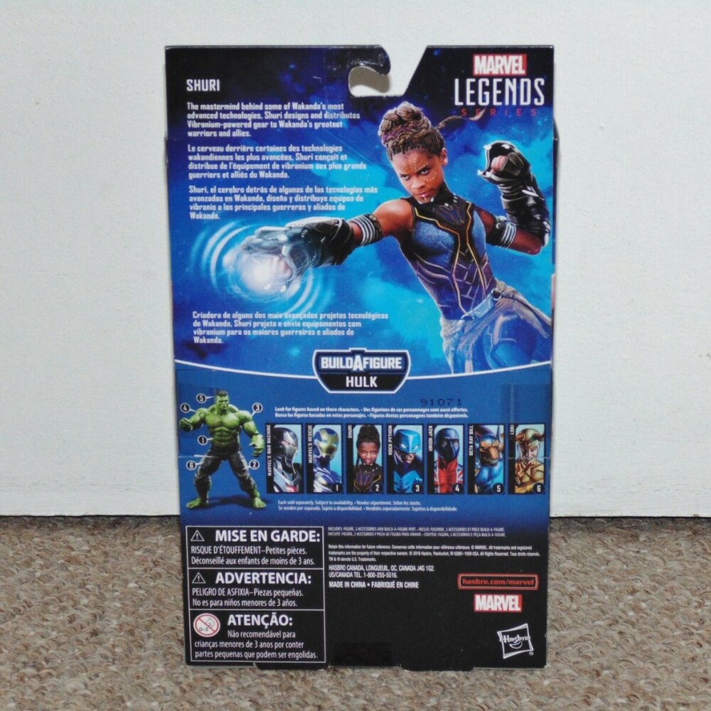 2018 Hasbro Marvel Legends Black Panther 6" Shuri Figure MIB Brand New BAF Hulk - Picture 2 of 10